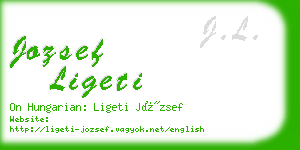 jozsef ligeti business card